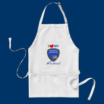 I Love My Police Husband Aprons
