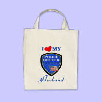 I Love My Police Husband bags