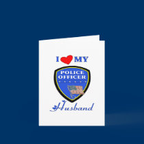 I Love My Police Husband cards