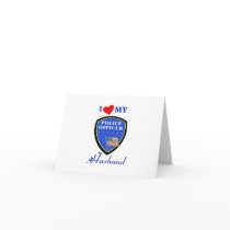 I Love My Police Husband Cards