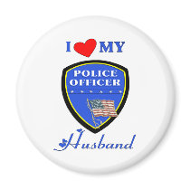 I Love My Police Husband magnets by bonfirepolice I Love My Police Husband magnets