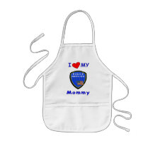 I Love My Police Mommy Apron