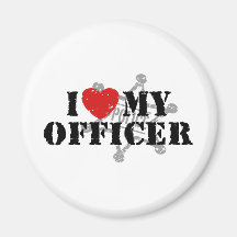 I Love My Police Officer Magnet