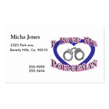 I Love My Policeman Business Card