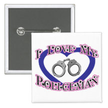 I Love My Policeman Button
