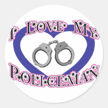 I Love My Policeman Stickers