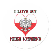 I Love My Polish Boyfriend Stickers