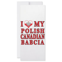 I Love My Polish Canadian Babcia rack cards