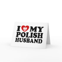 I Love My Polish Husband Greeting Cards