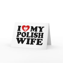I Love My Polish Wife Greeting Cards