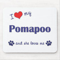 I Love My Pomapoo (Female Dog) mousepads