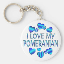 I Love My Pomeranian Key Chains