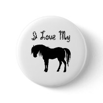 I Love My Pony buttons