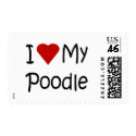 I Love My Poodle Dog Breed Lover Gifts postage