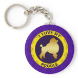 I LOVE MY POODLE KEY CHAIN