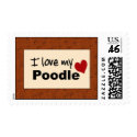 I Love My Poodle Postage Stamp by dndartstudio I Love My Poodle Postage Stamp