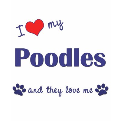 I Love My Poodles (Multiple Dogs) T-shirt by thatsalottadogs