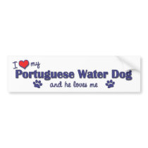 I Love My Portuguese Water Dog (Female Dog) Bumper Sticker