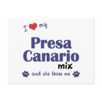 I Love My Presa Canario Mix (Female Dog) postcards
