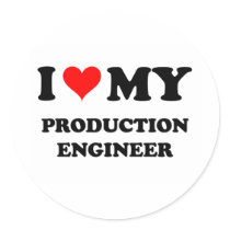 I Love My Production Engineer Sticker