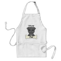 I Love My Pug Aprons