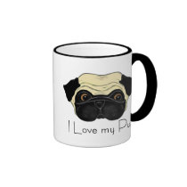 I Love my Pug mugs