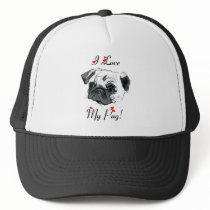 I Love My Pug! Cute Hat