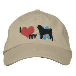 I Love my Pug Embroidered Hat