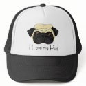 I Love my Pug hats by adore_a_pug I Love my Pug hats