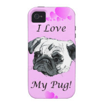 I Love My Pug iPhone 4/4S Case-Mate Case