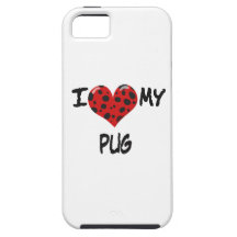 I Love My Pug iPhone 5 Covers