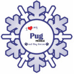 I Love My Pug Mixes (Multiple Dogs) Cut Outs