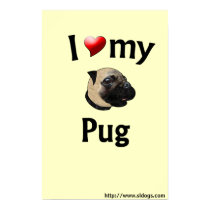 I Love My Pug Poster posters by SLDogs I Love My Pug Poster posters