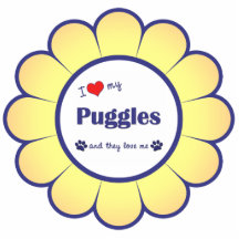 I Love My Puggles (Multiple Dogs) Acrylic Cut Out