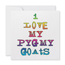 I Love My Pygmy Goats invitations by LiveSimply I Love My Pygmy Goats invitations