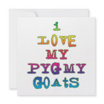 I Love My Pygmy Goats Custom Invitations