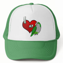 I Love my Quaker Parrot Hat