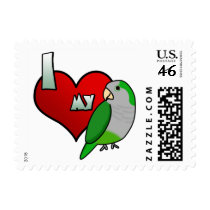 I Love my Quaker Parrot Stamps