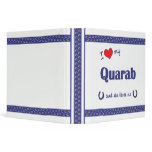 I Love My Quarab (Female Horse) Vinyl Binder