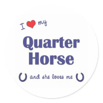 I Love My Quarter Horse (Female Horse) Sticker