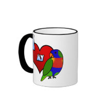 I Love my Rainbow Lorikeet Mugs