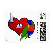 I Love my Rainbow Lorikeet Postage Stamps