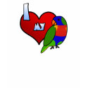 I Love my Rainbow Lorikeet TShirt by MenagerieMayhem I Love my Rainbow Lorikeet TShirt
