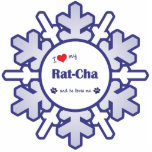 I Love My Rat-Cha (Male Dog) Photo Sculptures