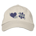 I Love my Rat Terrier Embroidered Hat (Purple)