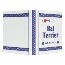 I Love My Rat Terrier (Female Dog) Binders