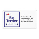 I Love My Rat Terrier (Female Dog) Custom Shipping Labels