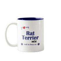 I Love My Rat Terrier Mix (Male Dog) mugs