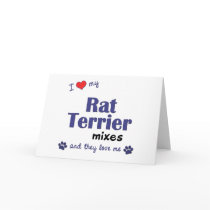 I Love My Rat Terrier Mixes (Multiple Dogs) cards