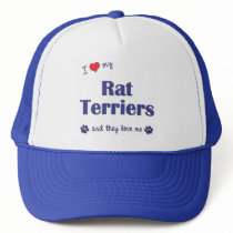 I Love My Rat Terriers (Multiple Dogs) hats by thatsalottadogs I Love My Rat Terriers (Multiple Dogs) hats